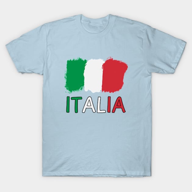 Flag of Italy:Design Inspiration from the Tricolore. T-Shirt by NOSTALGIA1'